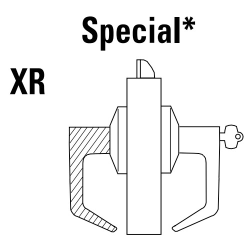 9K37XR16LSTK618 Best 9K Series Special Function Cylindrical Lever Locks with Curved without Return Lever Design Accept 7 Pin Best Core in Bright Nickel