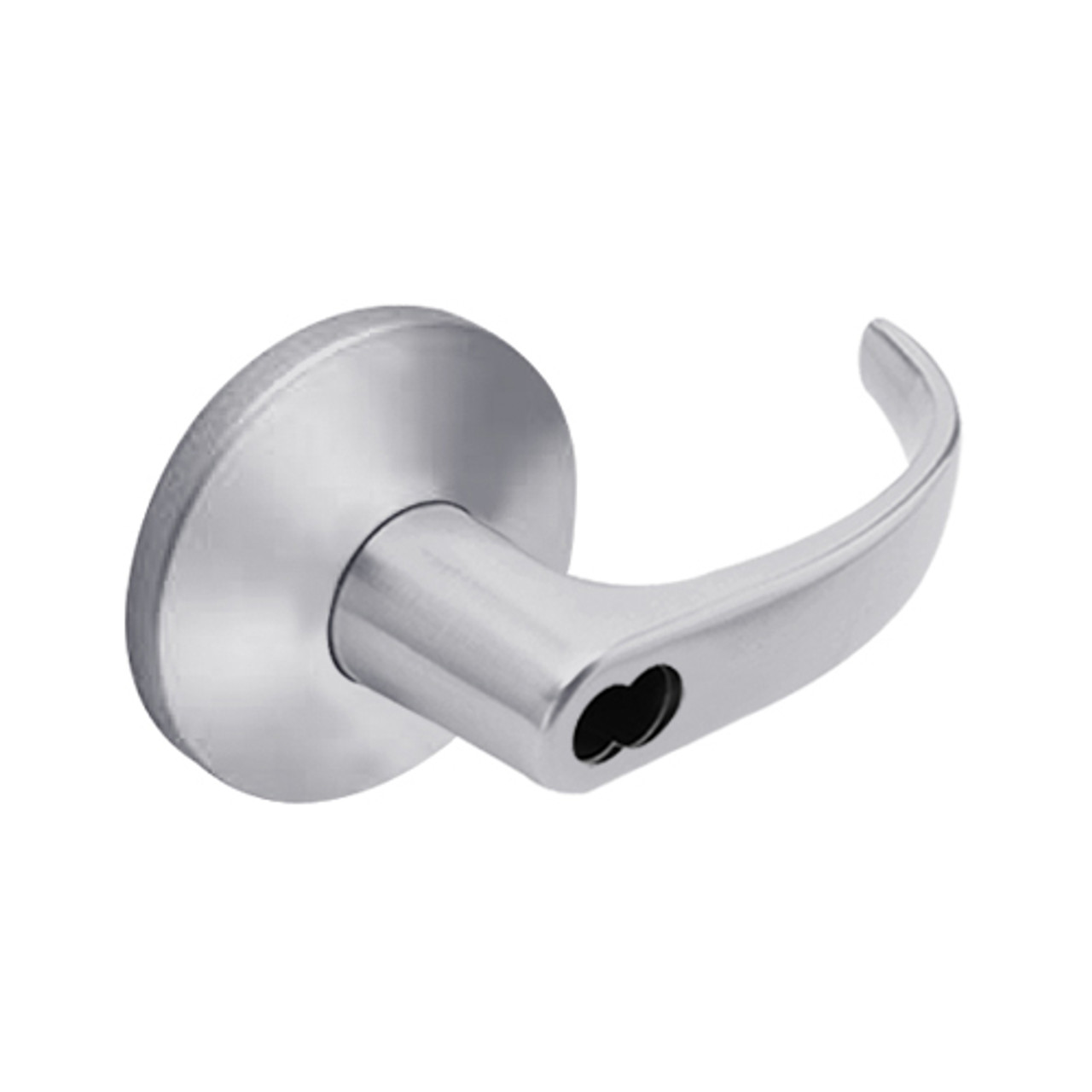 9K37YR14LS3626 Best 9K Series Special Function Cylindrical Lever Locks with Curved with Return Lever Design Accept 7 Pin Best Core in Satin Chrome