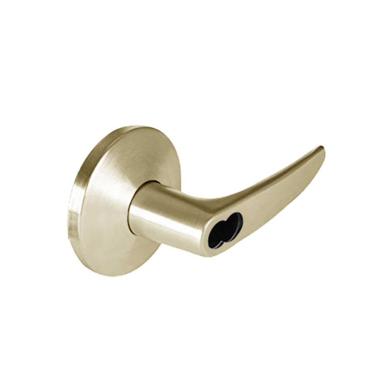 9K37RD16LSTK606 Best 9K Series Special Function Cylindrical Lever Locks with Curved without Return Lever Design Accept 7 Pin Best Core in Satin Brass