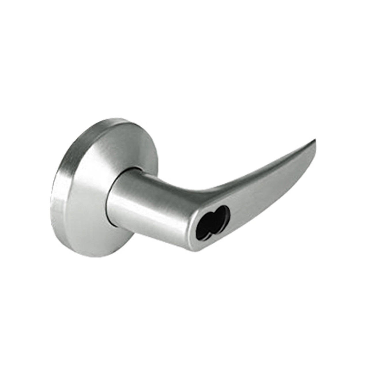 9K37RD16KSTK619 Best 9K Series Special Function Cylindrical Lever Locks with Curved without Return Lever Design Accept 7 Pin Best Core in Satin Nickel