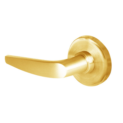 45H7AB16R605 Best 40H Series Office with Deadbolt Heavy Duty Mortise Lever Lock with Curved with No Return in Bright Brass