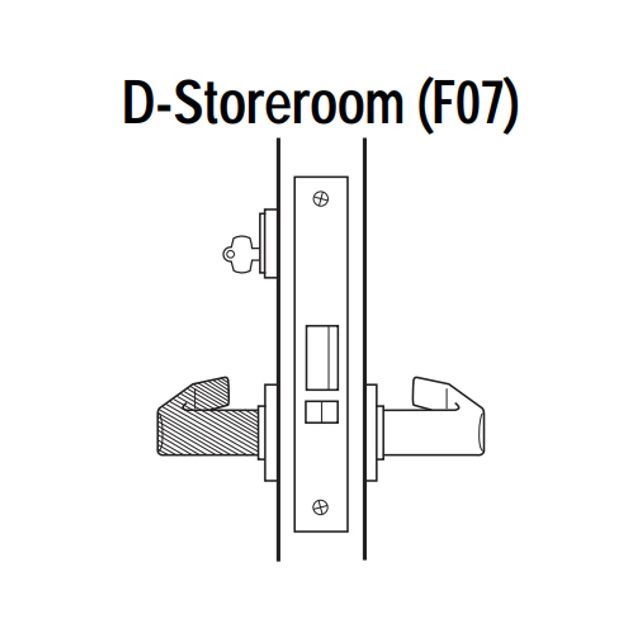 45H7D3R630 Best 40H Series Storeroom Heavy Duty Mortise Lever Lock with Solid Tube Return Style in Satin Stainless Steel