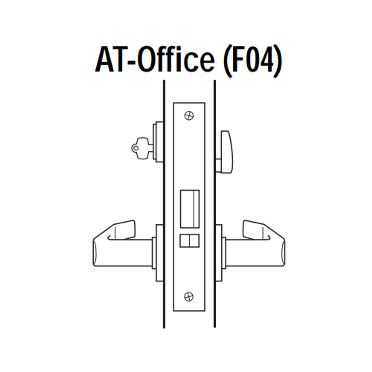 45H7AT3R629 Best 40H Series Office Heavy Duty Mortise Lever Lock with Solid Tube Return Style in Bright Stainless Steel