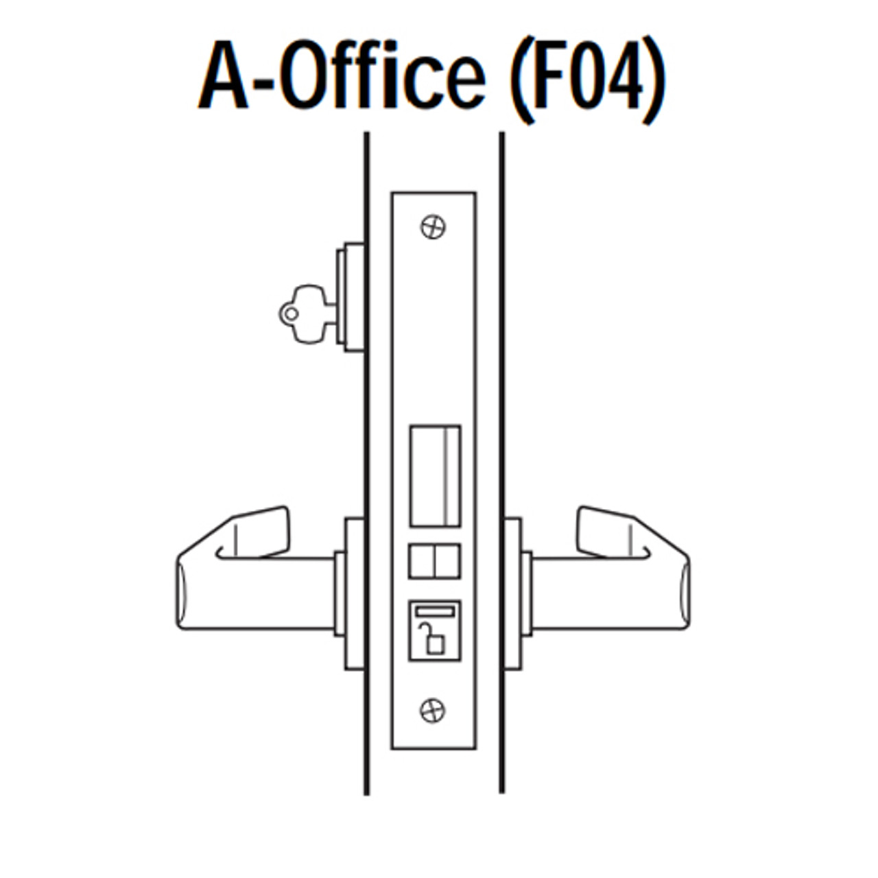 45H7A3H629 Best 40H Series Office Heavy Duty Mortise Lever Lock with Solid Tube Return Style in Bright Stainless Steel