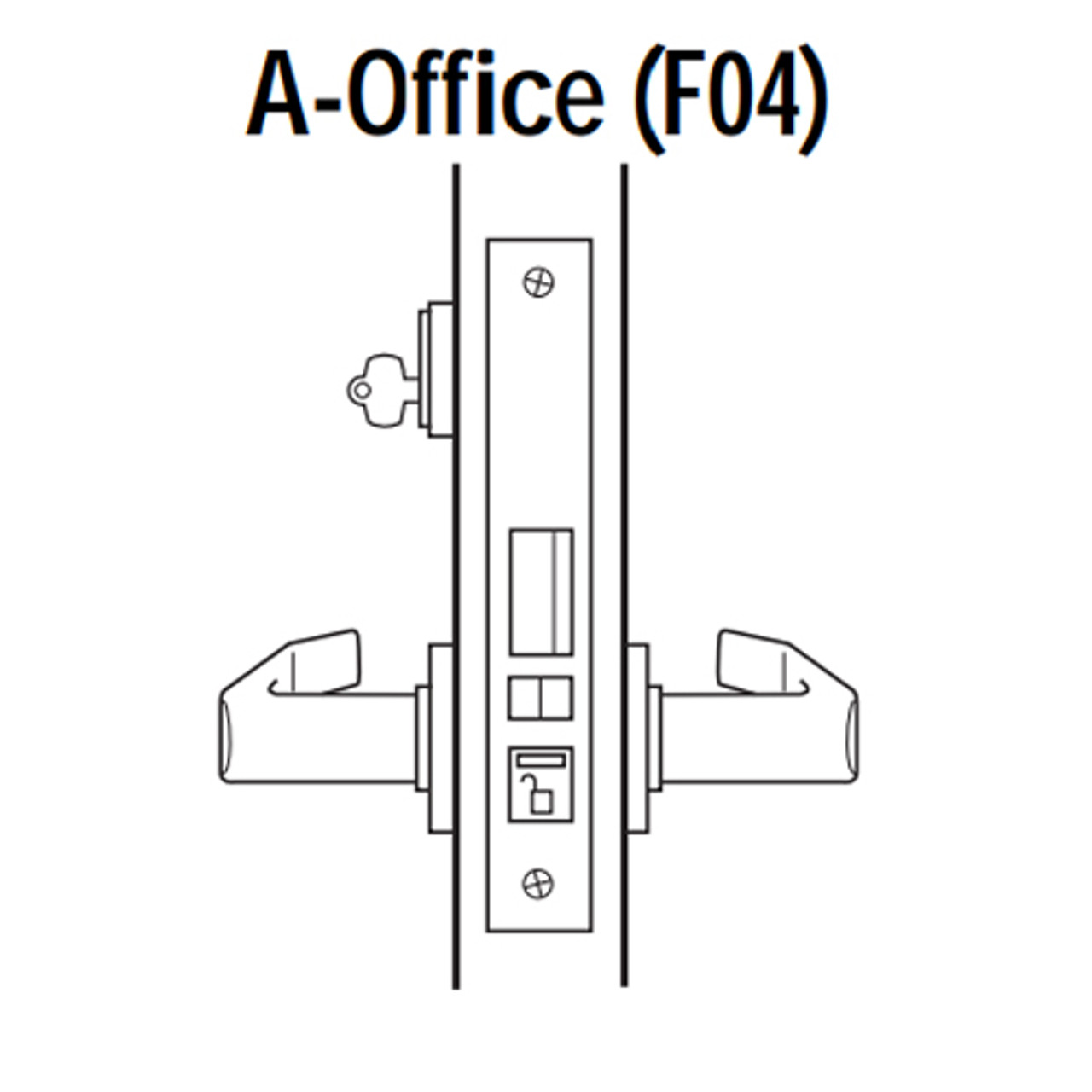 45H7A14R622 Best 40H Series Office Heavy Duty Mortise Lever Lock with Curved with Return Style in Black