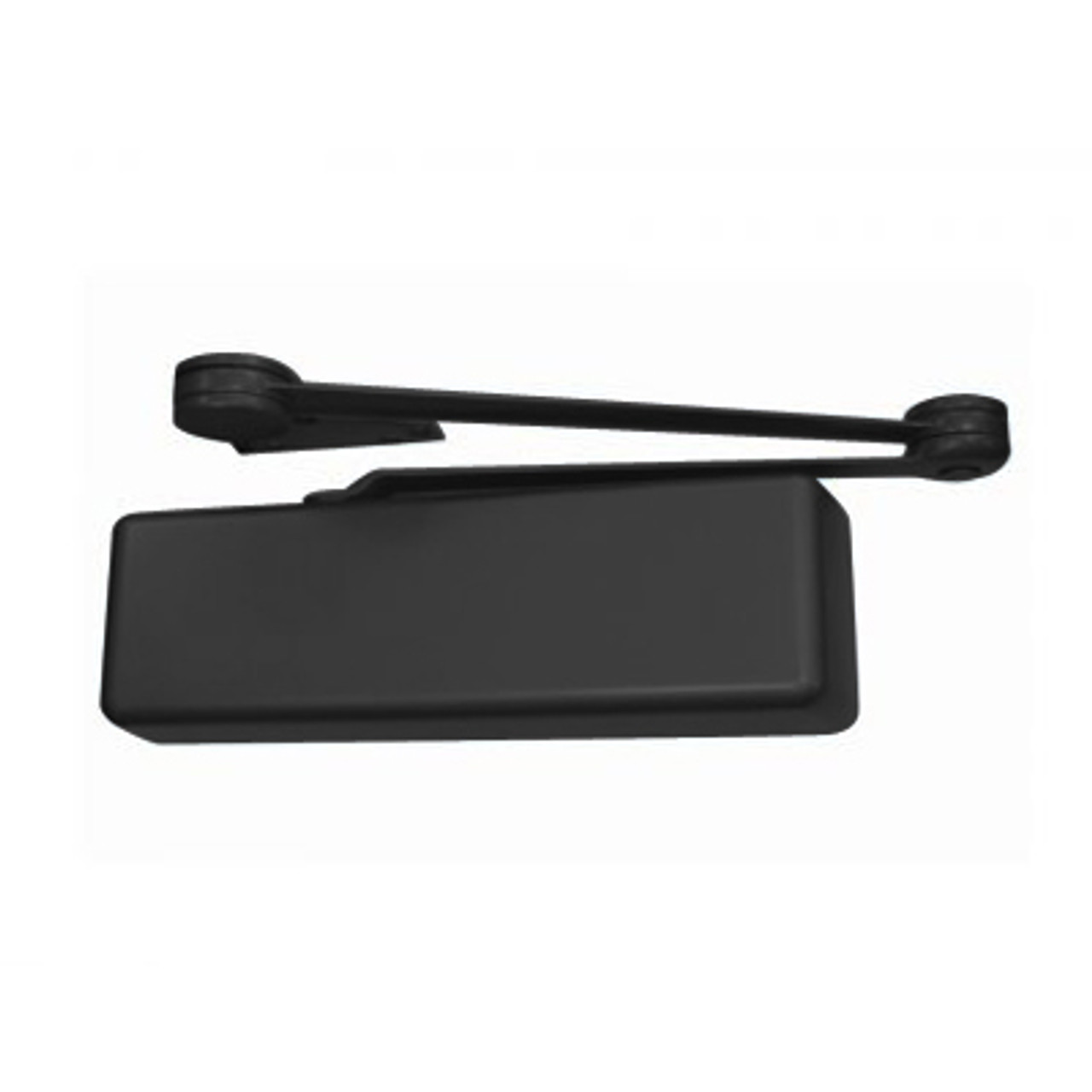 4114T-BUMPER-RH-BLACK LCN Door Closer Standard Track with Bumper Arm in Black Finish