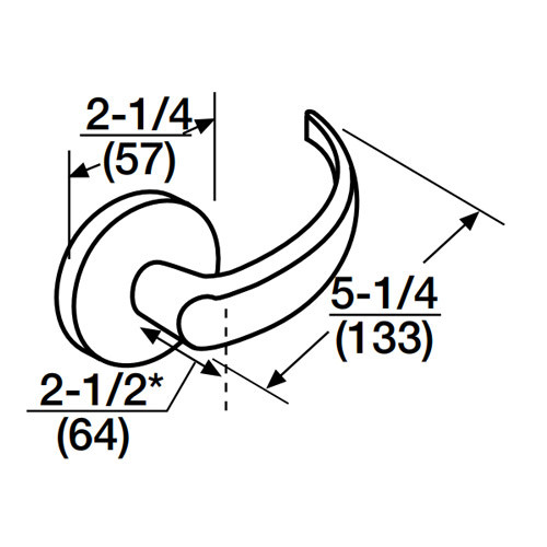 ML2055-PSB-613 Corbin Russwin ML2000 Series Mortise Classroom Locksets with Princeton Lever in Oil Rubbed Bronze