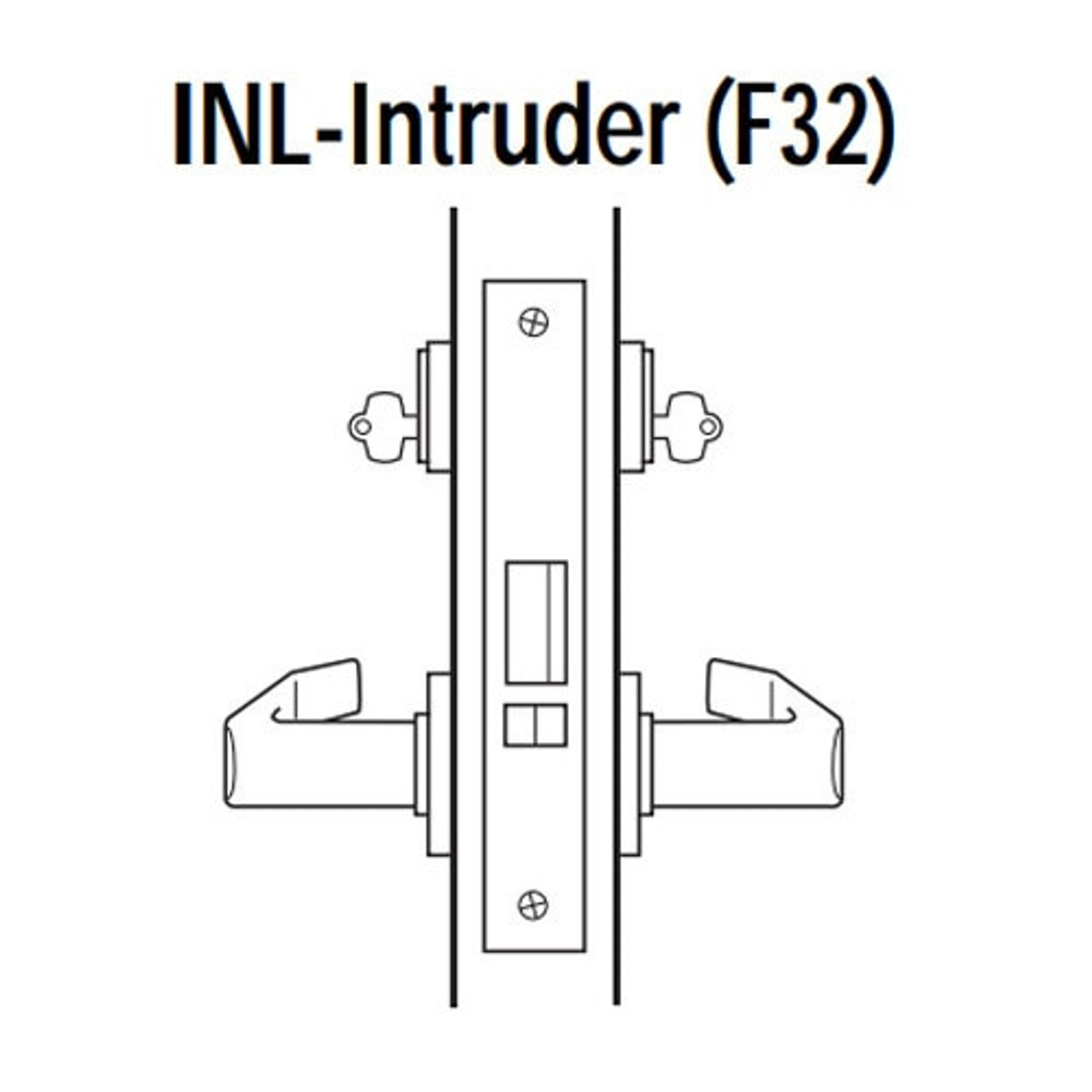 45H7INL14R613 Best 40H Series Intruder without Deadbolt Heavy Duty Mortise Lever Lock with Curved with Return Style in Oil Rubbed Bronze