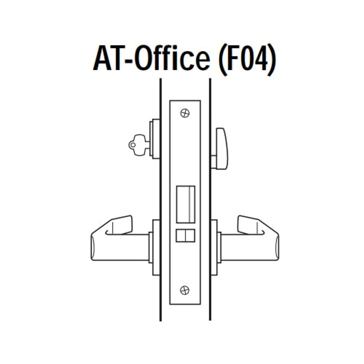 45H7AT3R619 Best 40H Series Office Heavy Duty Mortise Lever Lock with Solid Tube Return Style in Satin Nickel