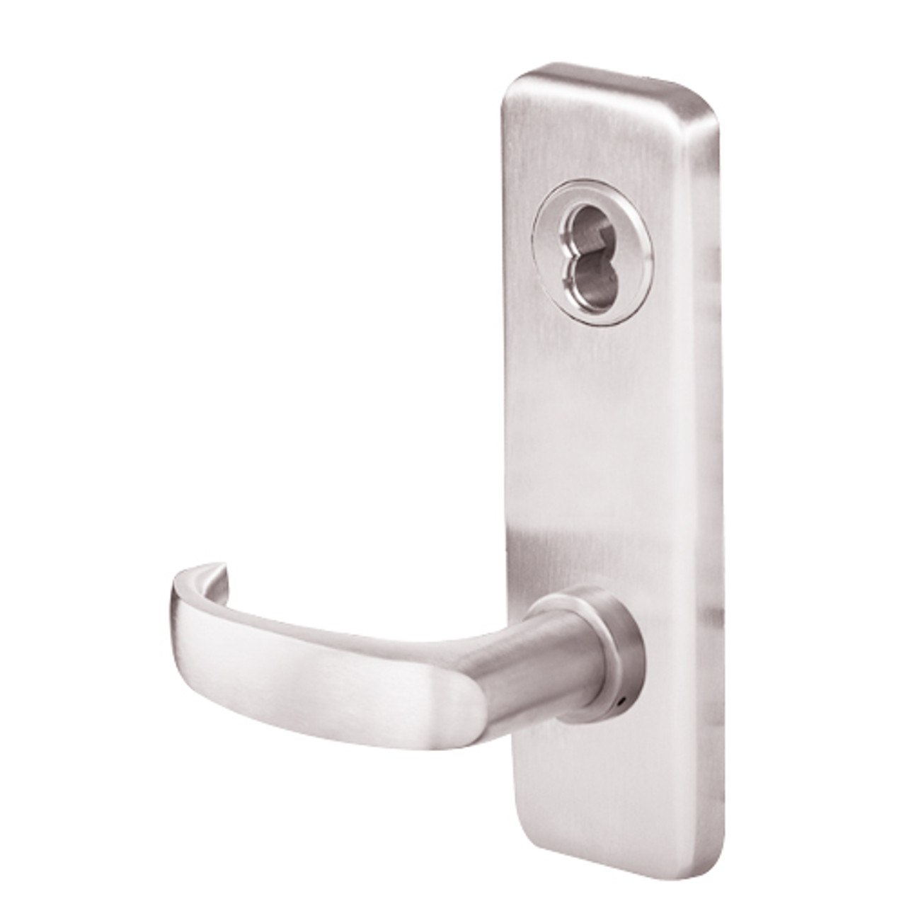 45H7AB14J629 Best 40H Series Office with Deadbolt Heavy Duty Mortise Lever Lock with Curved with Return Style in Bright Stainless Steel