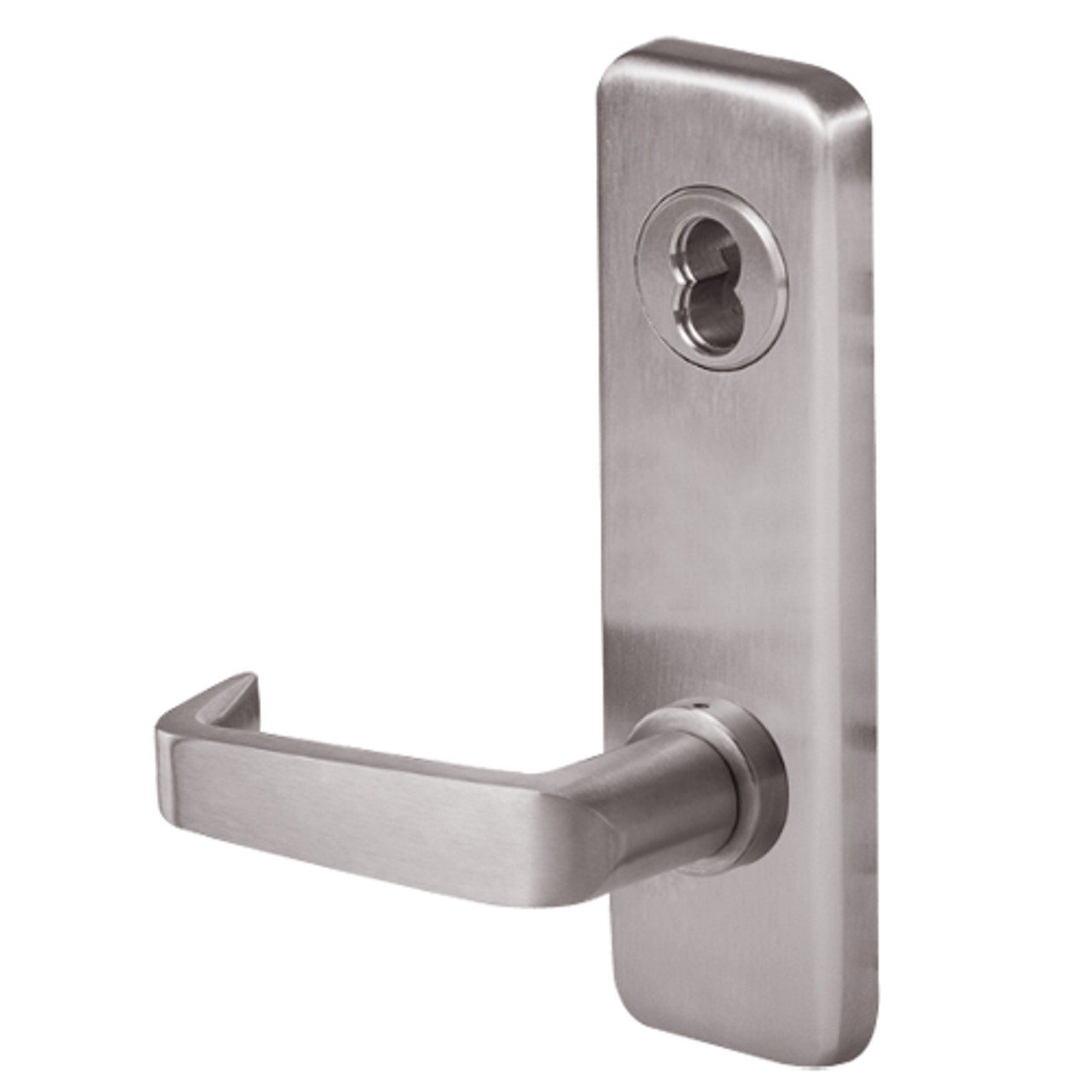 45H7AB15J630 Best 40H Series Office with Deadbolt Heavy Duty Mortise Lever Lock with Contour with Angle Return Style in Satin Stainless Steel