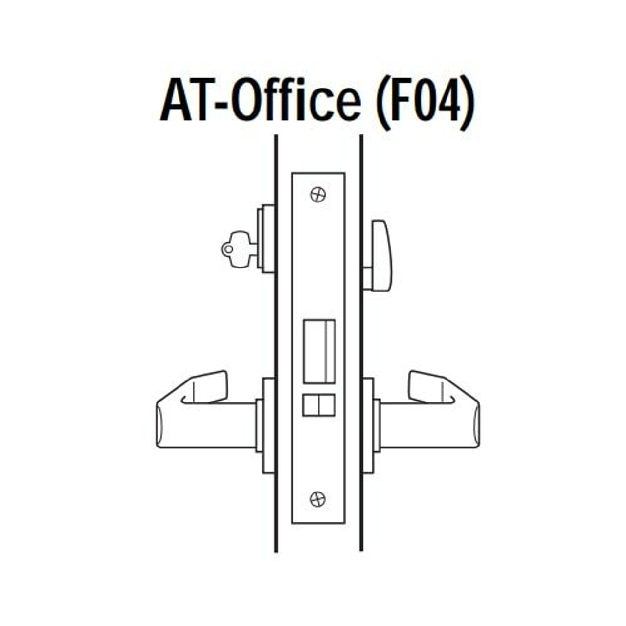 45H7AT3J622 Best 40H Series Office Heavy Duty Mortise Lever Lock with Solid Tube Return Style in Black