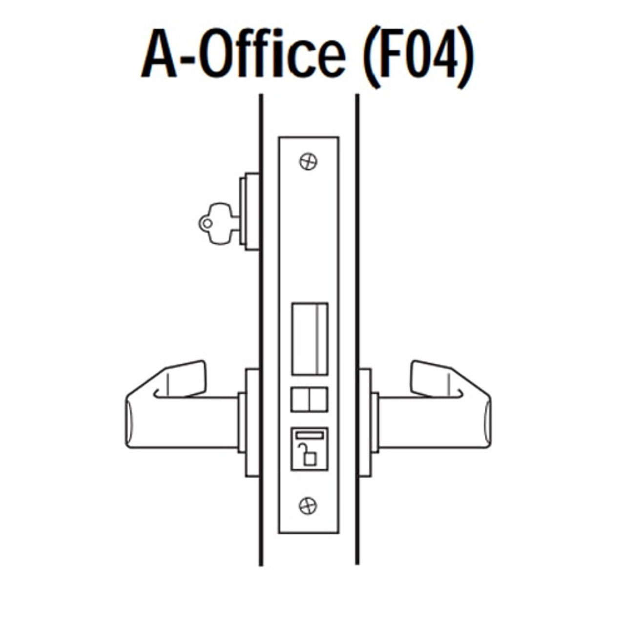 45H7A3J626 Best 40H Series Office Heavy Duty Mortise Lever Lock with Solid Tube Return Style in Satin Chrome