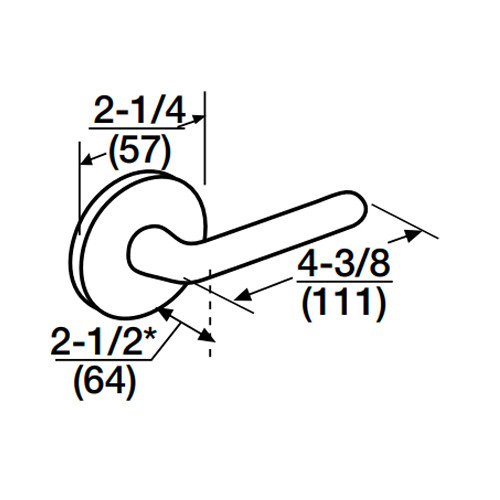 ML2065-RSA-612-M31 Corbin Russwin ML2000 Series Mortise Dormitory Trim Pack with Regis Lever in Satin Bronze
