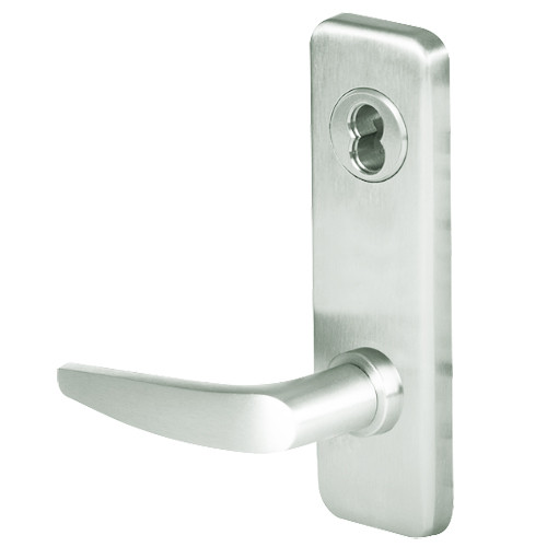 45H7RHB16J618 Best 40H Series Classroom Holdback Heavy Duty Mortise Lever Lock with Curved with No Return in Bright Nickel