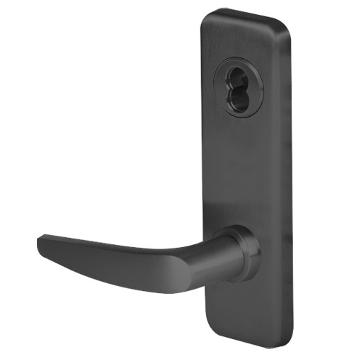 45H7RHB16J622 Best 40H Series Classroom Holdback Heavy Duty Mortise Lever Lock with Curved with No Return in Black