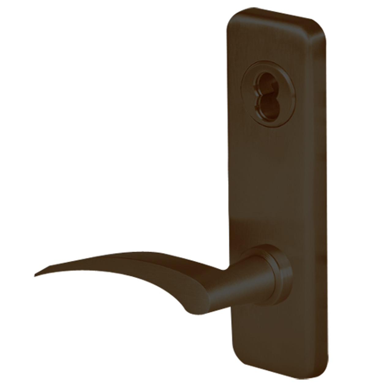 45H7HJ17RJ613 Best 40H Series Hotel with Deadbolt Heavy Duty Mortise Lever Lock with Gull Wing RH in Oil Rubbed Bronze