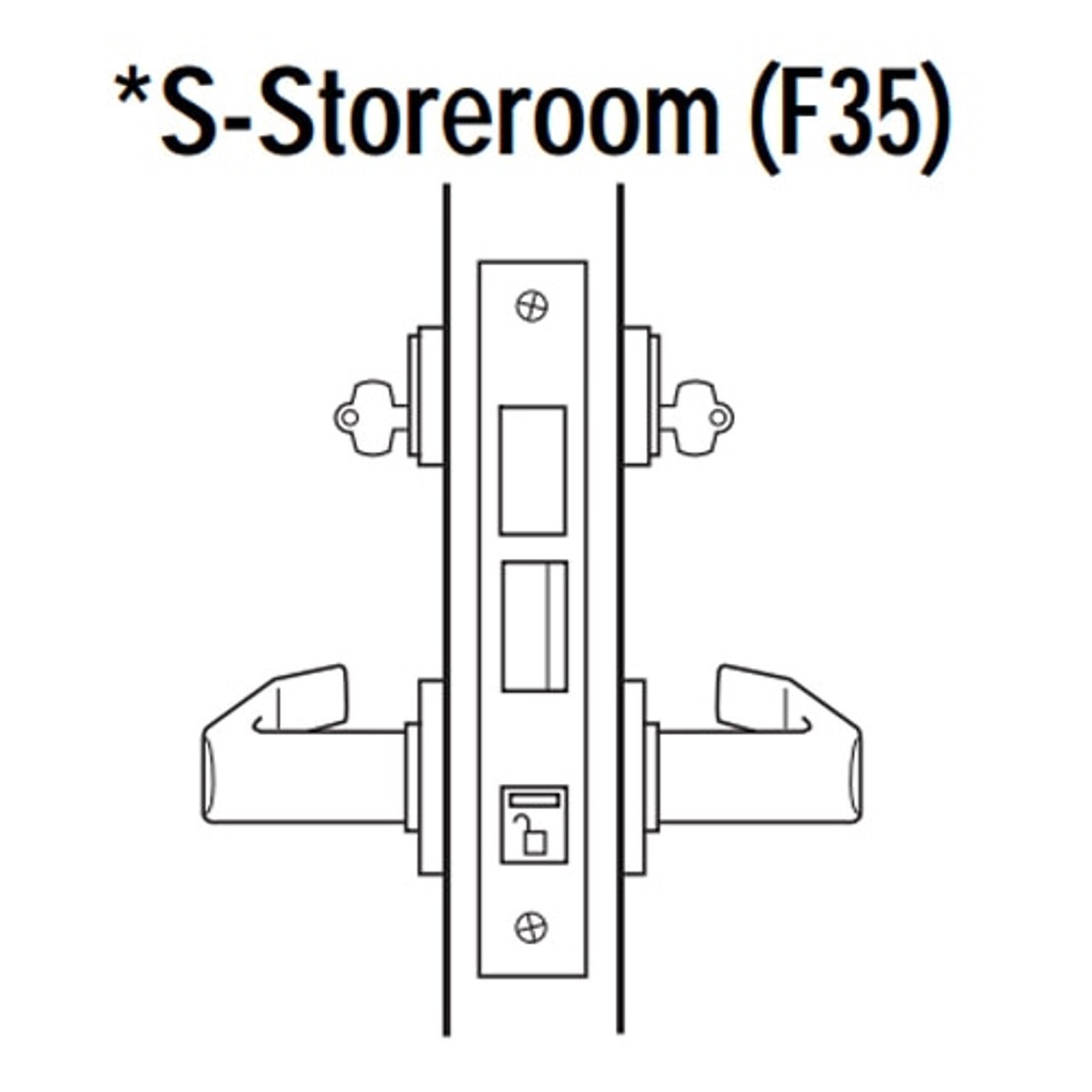 45H7S14J630 Best 40H Series Storeroom with Deadbolt Heavy Duty Mortise Lever Lock with Curved with Return Style in Satin Stainless Steel 45H7S14J630 Best 40H Series Storeroom with Deadbolt Heavy Duty Mortise Lever Lock with Curved with Return Style in Satin Stainless Steel