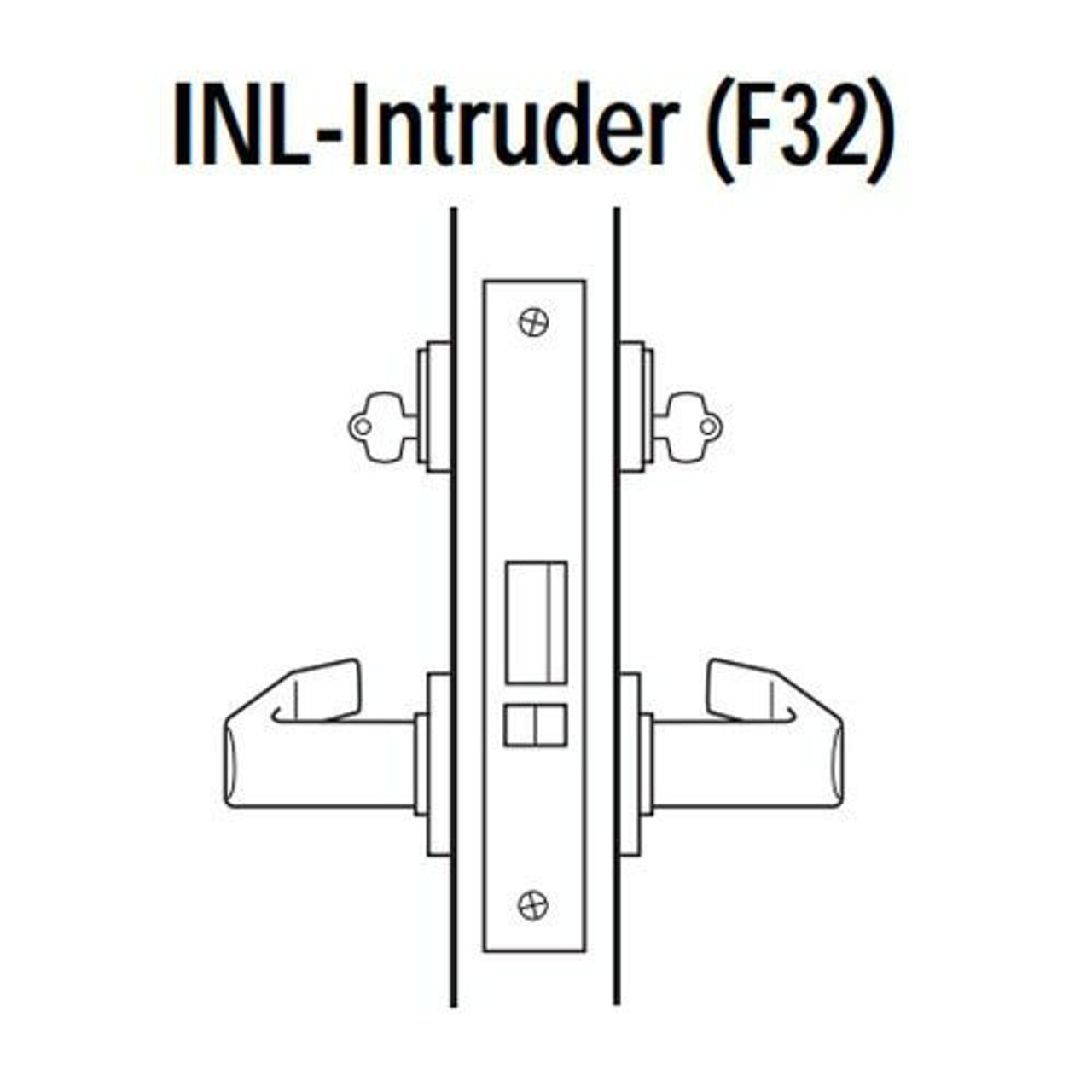 45H7INL15J613 Best 40H Series Intruder without Deadbolt Heavy Duty Mortise Lever Lock with Contour with Angle Return Style in Oil Rubbed Bronze
