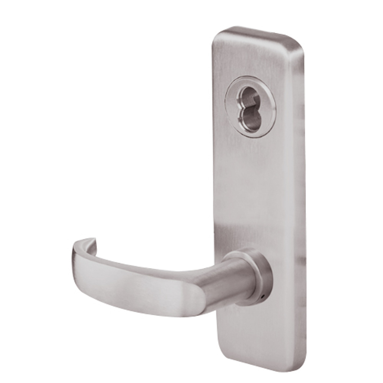 45H0LT14J630 Best 40H Series Privacy Heavy Duty Mortise Lever Lock with Curved with Return Style in Satin Stainless Steel