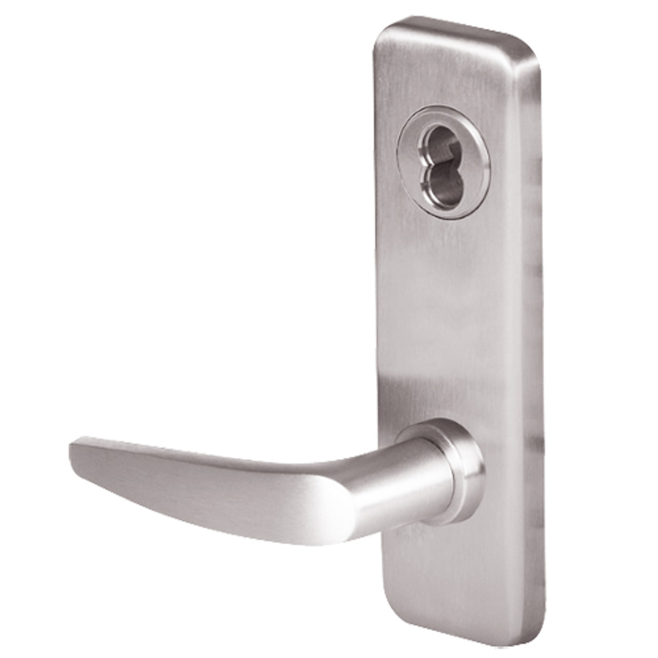 45H0LT16J629 Best 40H Series Privacy Heavy Duty Mortise Lever Lock with Curved with No Return in Bright Stainless Steel