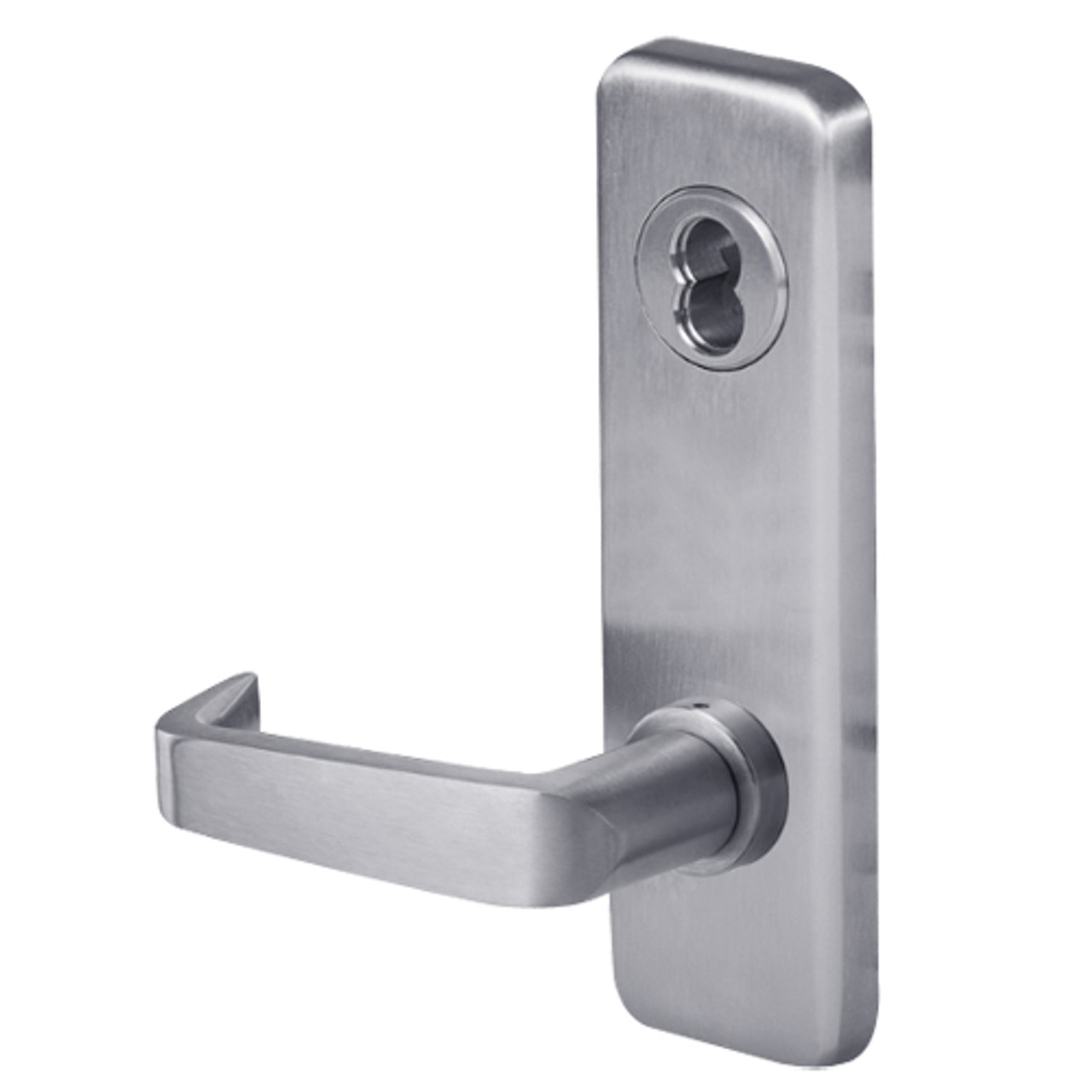 45H0LT15J626 Best 40H Series Privacy Heavy Duty Mortise Lever Lock with Contour with Angle Return Style in Satin Chrome