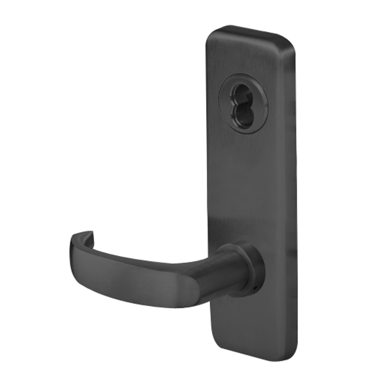 45H0L14J622 Best 40H Series Privacy with Deadbolt Heavy Duty Mortise Lever Lock with Curved with Return Style in Black
