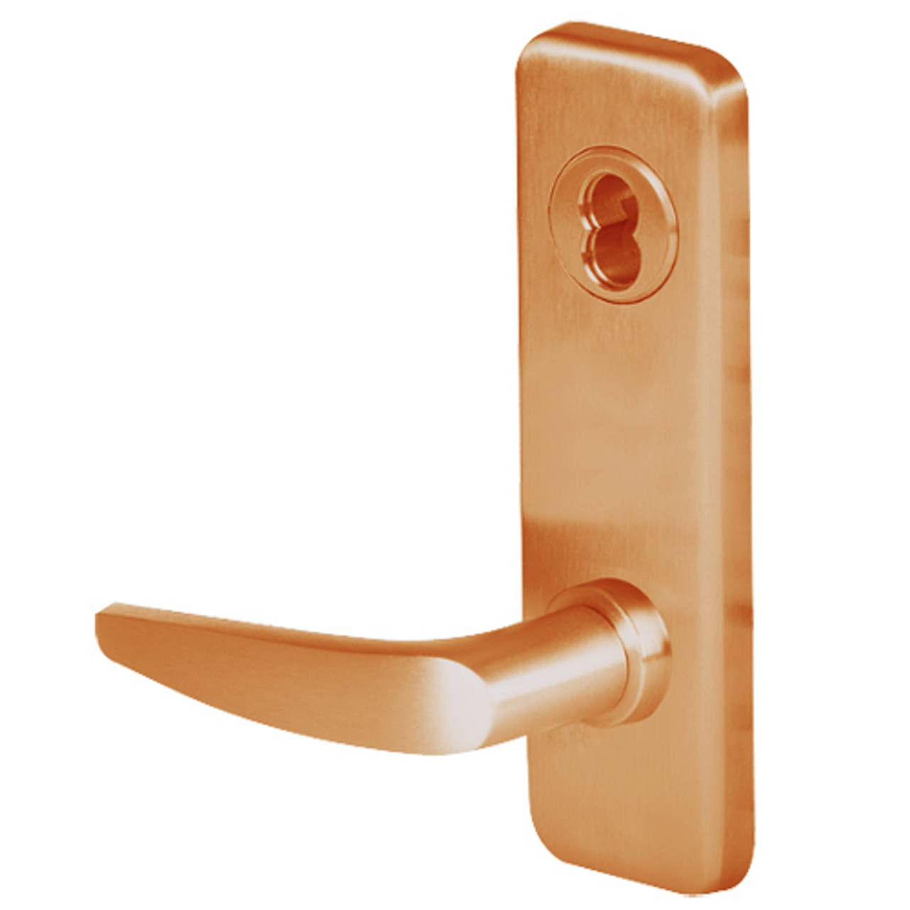 45H0L16J611 Best 40H Series Privacy with Deadbolt Heavy Duty Mortise Lever Lock with Curved with No Return in Bright Bronze