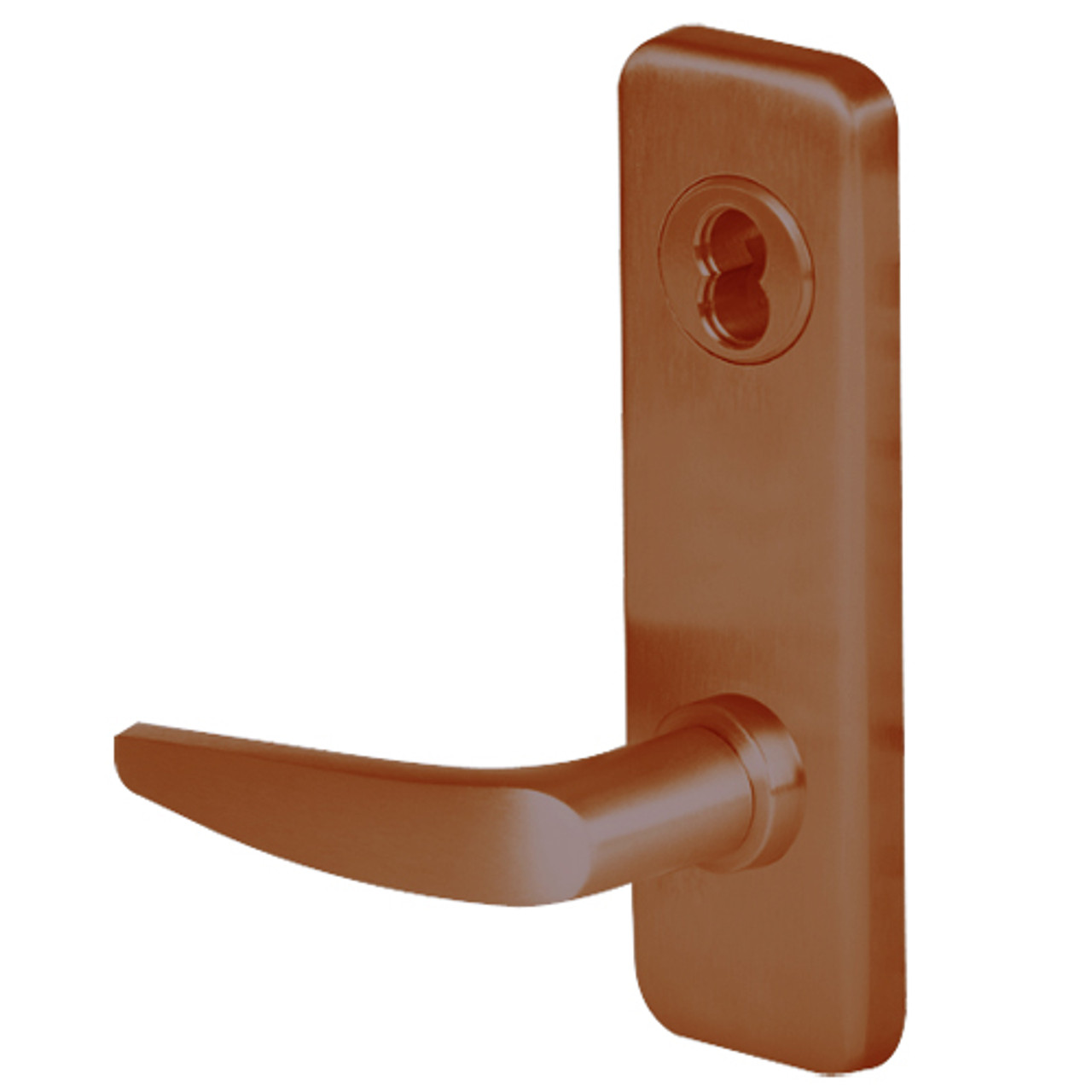 45H0L16J690 Best 40H Series Privacy with Deadbolt Heavy Duty Mortise Lever Lock with Curved with No Return in Dark Bronze