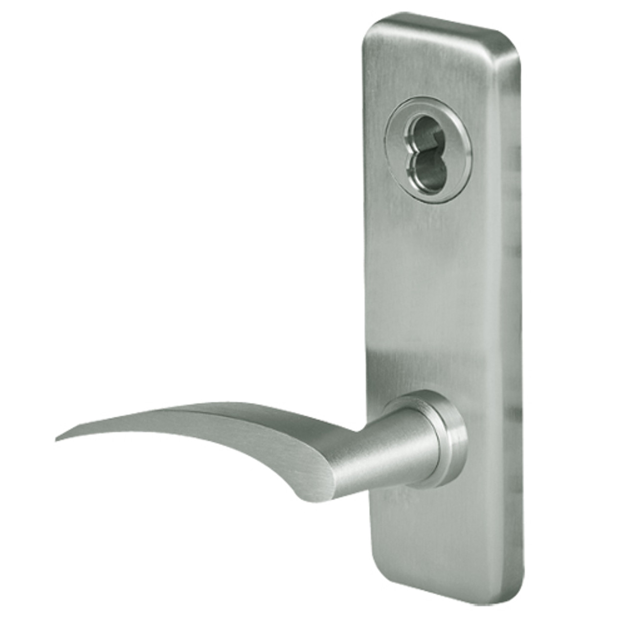 45H0L17RJ619 Best 40H Series Privacy with Deadbolt Heavy Duty Mortise Lever Lock with Gull Wing RH in Satin Nickel