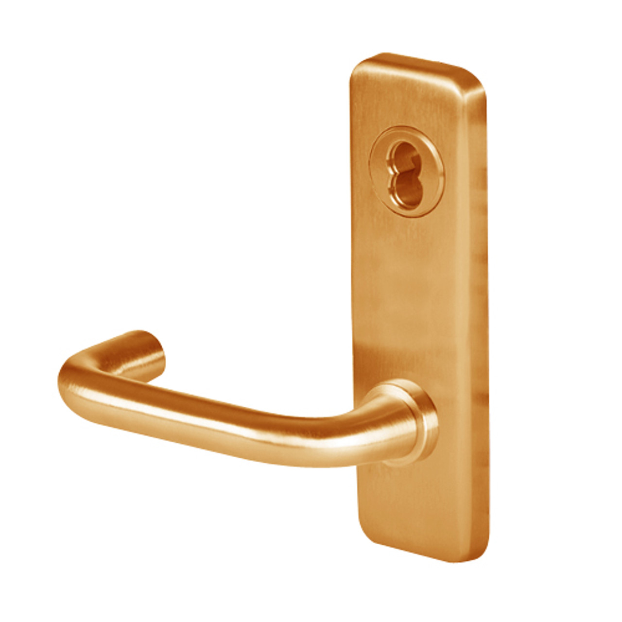 45H0LB3J612 Best 40H Series Privacy with Deadbolt Heavy Duty Mortise Lever Lock with Solid Tube Return Style in Satin Bronze