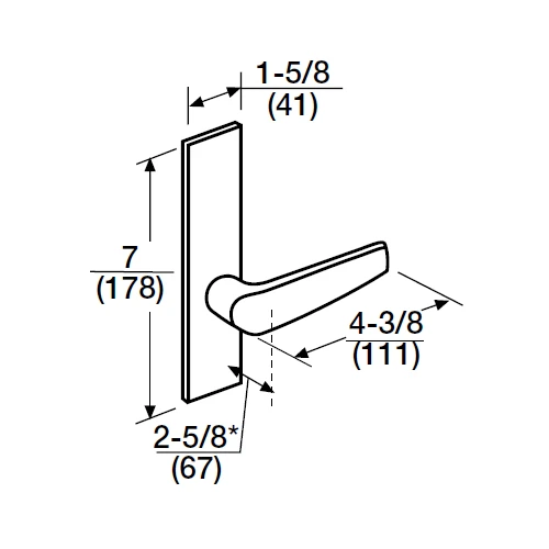 ML2056-CSP-613-CL6 Corbin Russwin ML2000 Series IC 6-Pin Less Core Mortise Classroom Locksets with Citation Lever in Oil Rubbed Bronze