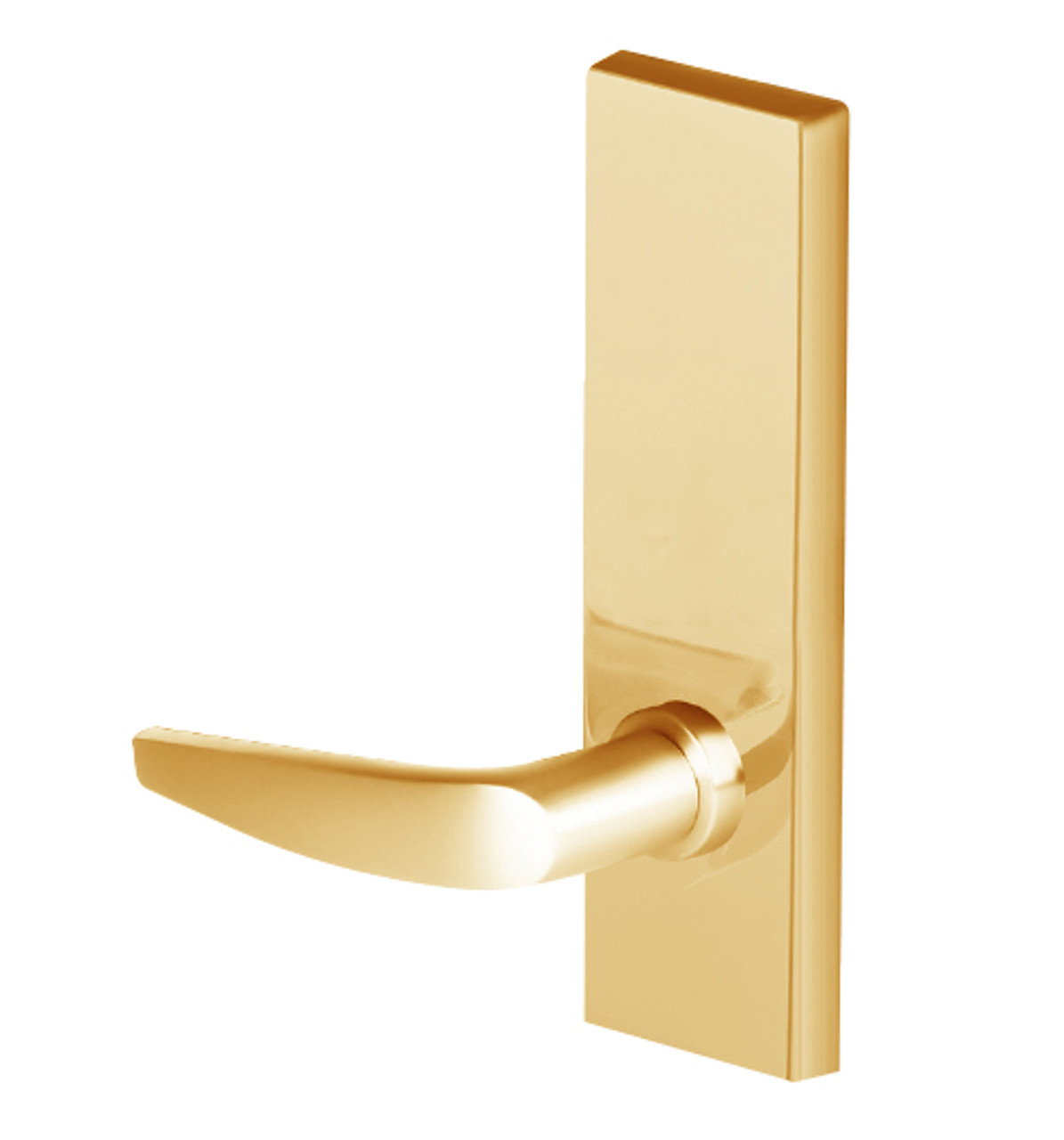 45H0L16M605 Best 40H Series Privacy with Deadbolt Heavy Duty Mortise Lever Lock with Curved with No Return in Bright Brass