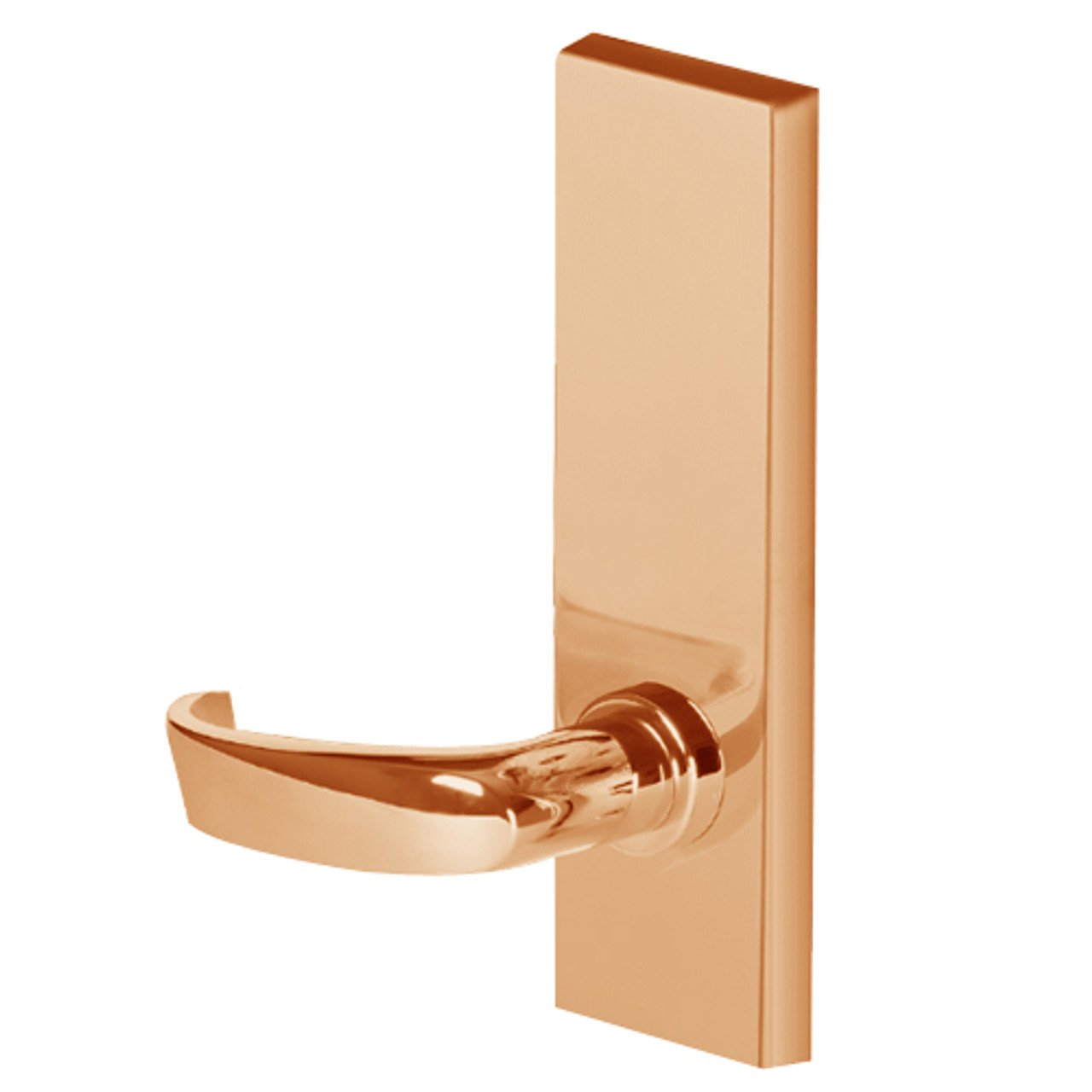 45H0L14M612 Best 40H Series Privacy with Deadbolt Heavy Duty Mortise Lever Lock with Curved with Return Style in Satin Bronze