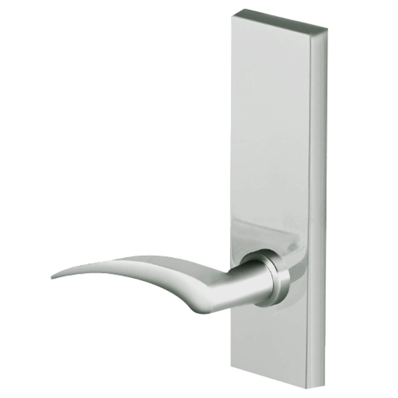 45H0L17RM619 Best 40H Series Privacy with Deadbolt Heavy Duty Mortise Lever Lock with Gull Wing RH in Satin Nickel