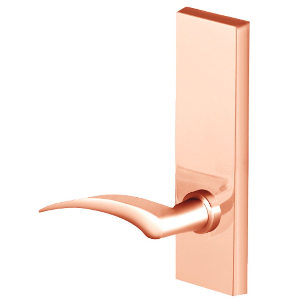 45H0L17RM611 Best 40H Series Privacy with Deadbolt Heavy Duty Mortise Lever Lock with Gull Wing RH in Bright Bronze
