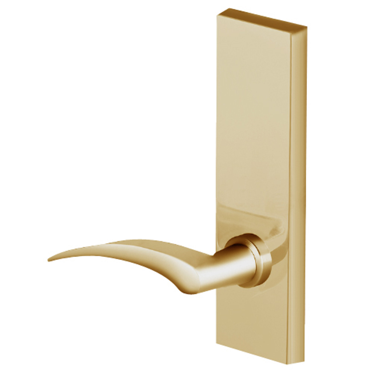 45H0LB17RM606 Best 40H Series Privacy with Deadbolt Heavy Duty Mortise Lever Lock with Gull Wing RH in Satin Brass