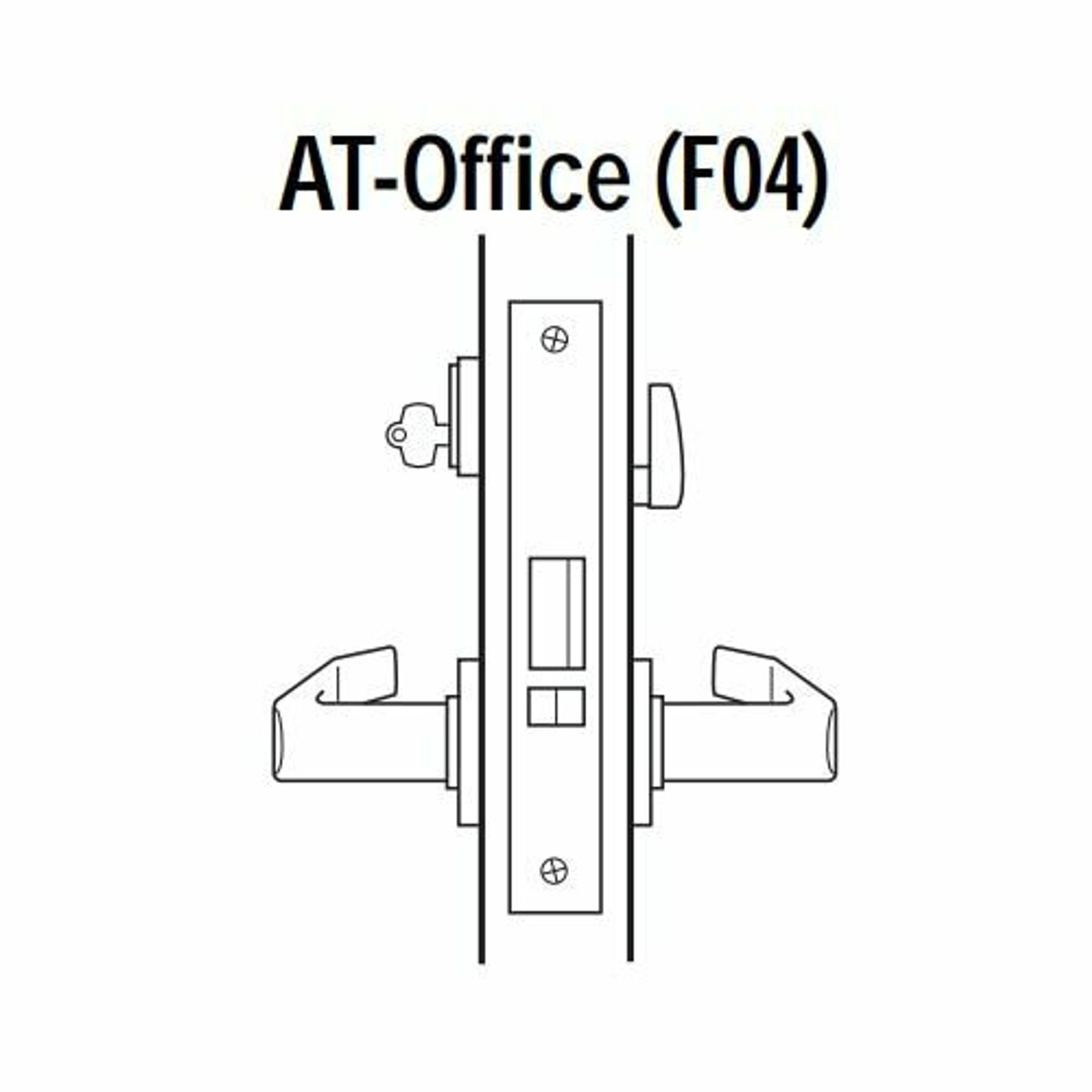 45H7AT3M605 Best 40H Series Office Heavy Duty Mortise Lever Lock with Solid Tube Return Style in Bright Brass