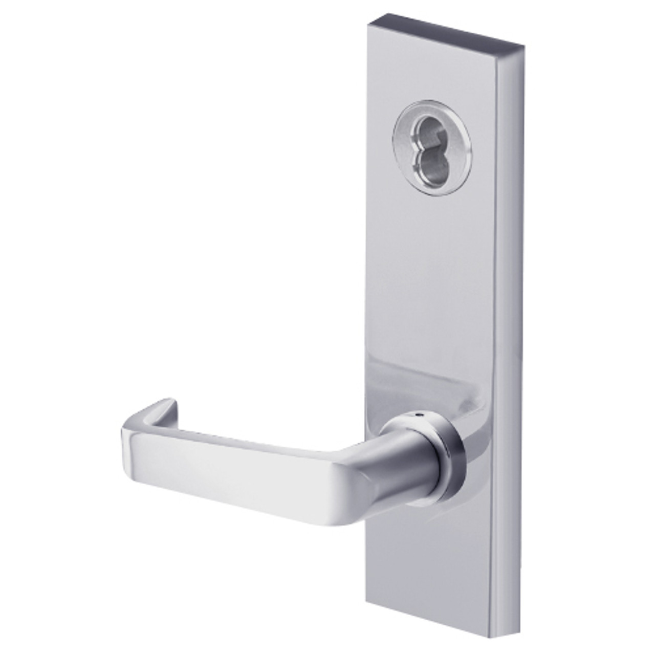45H7AT15M626 Best 40H Series Office Heavy Duty Mortise Lever Lock with Contour with Angle Return Style in Satin Chrome