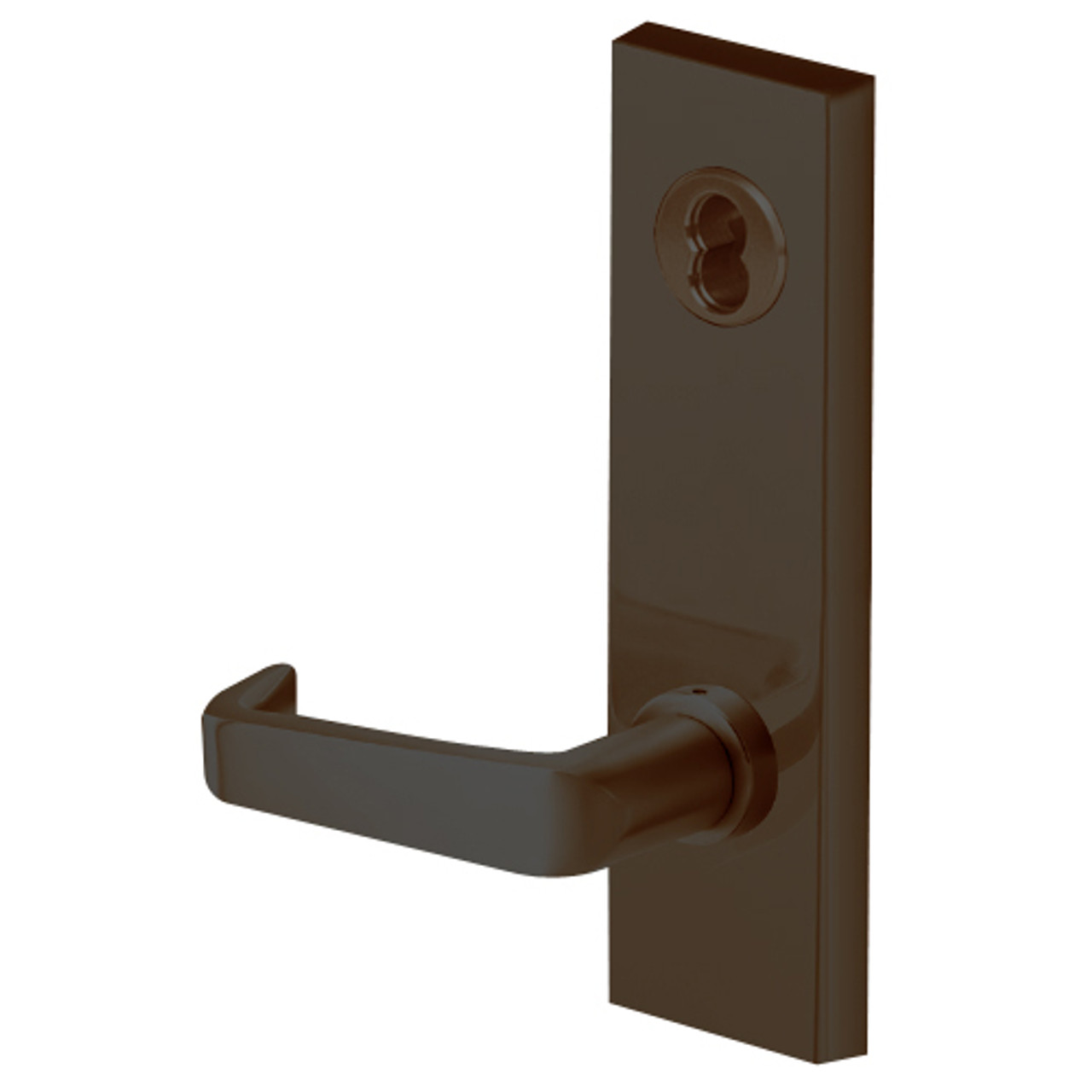 45H7AT15M613 Best 40H Series Office Heavy Duty Mortise Lever Lock with Contour with Angle Return Style in Oil Rubbed Bronze