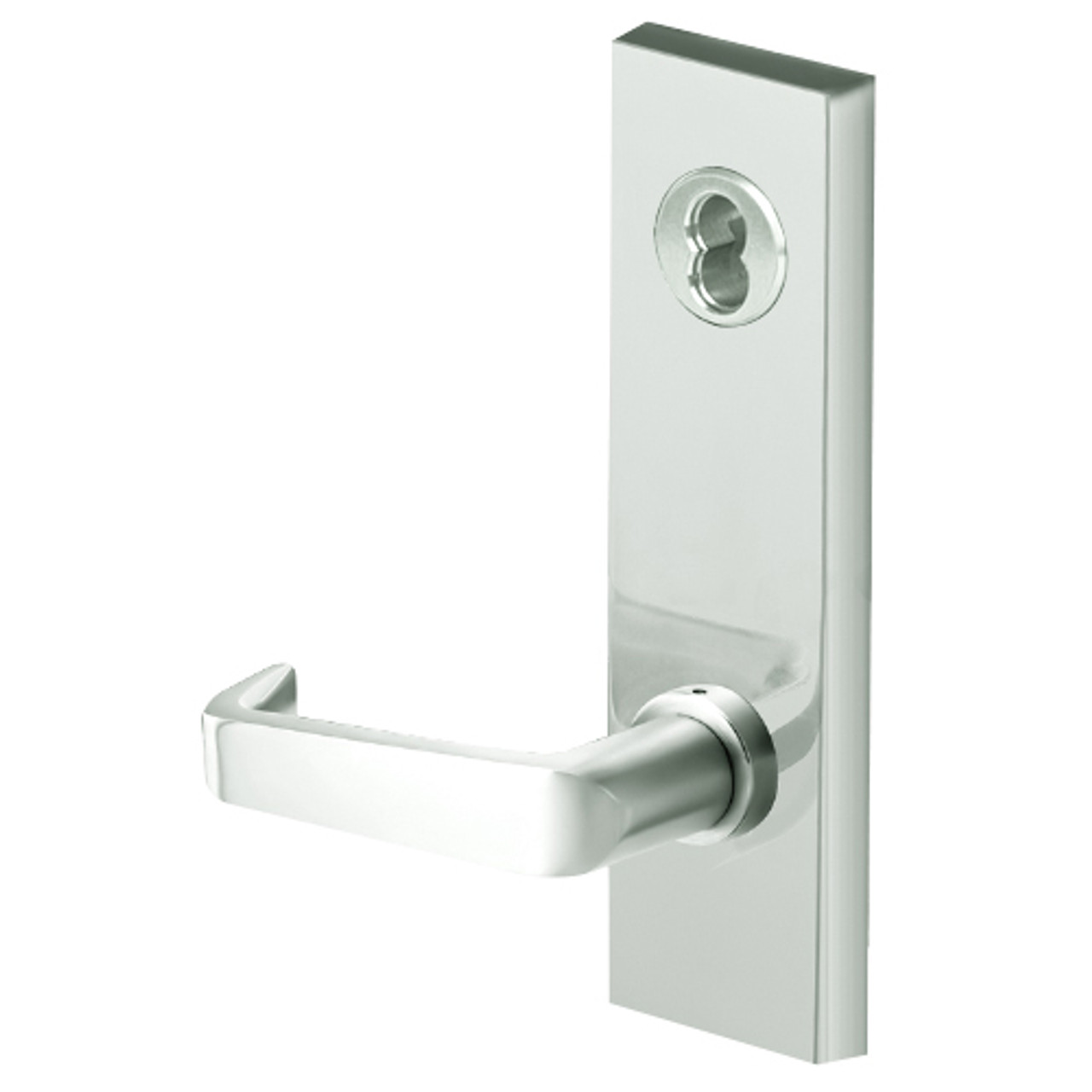 45H7A15M618 Best 40H Series Office Heavy Duty Mortise Lever Lock with Contour with Angle Return Style in Bright Nickel