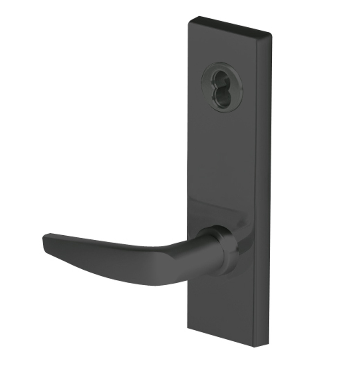 45H7AB16M622 Best 40H Series Office with Deadbolt Heavy Duty Mortise Lever Lock with Curved with No Return in Black