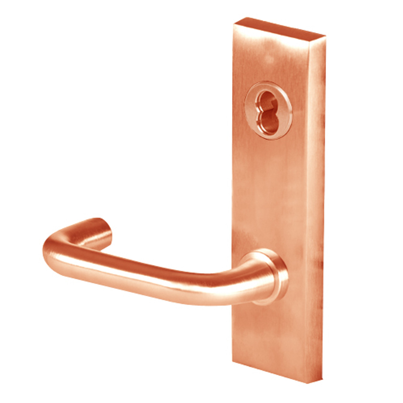 45H7B3M611 Best 40H Series Entrance with Deadbolt Heavy Duty Mortise Lever Lock with Solid Tube Return Style in Bright Bronze
