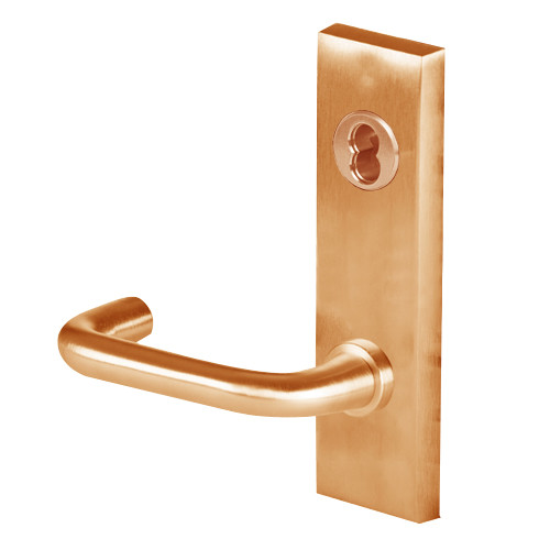 45H7BA3M612 Best 40H Series Entrance with Deadbolt Heavy Duty Mortise Lever Lock with Solid Tube Return Style in Satin Bronze