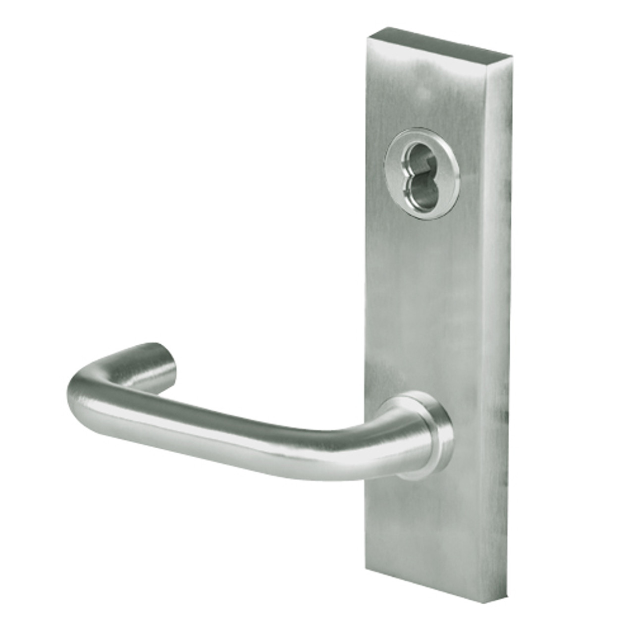 45H7BW3M619 Best 40H Series Entrance with Deadbolt Heavy Duty Mortise Lever Lock with Solid Tube Return Style in Satin Nickel