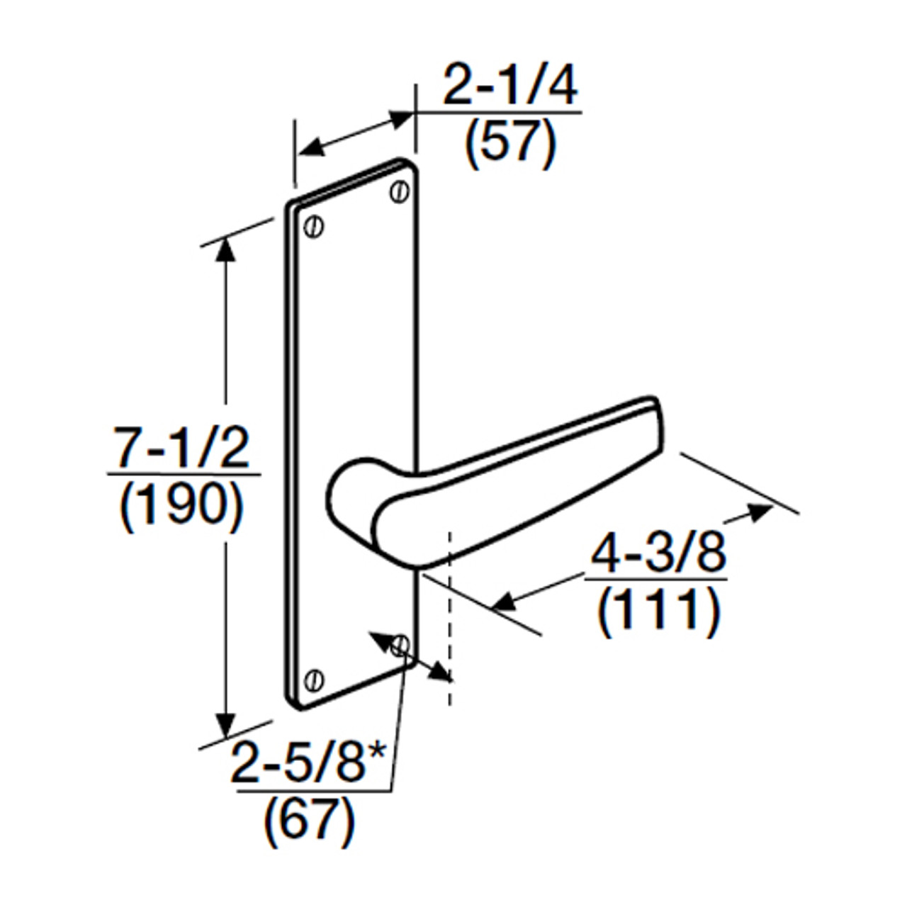 ML2010-CSN-629-M31 Corbin Russwin ML2000 Series Mortise Passage Trim Pack with Citation Lever in Bright Stainless Steel