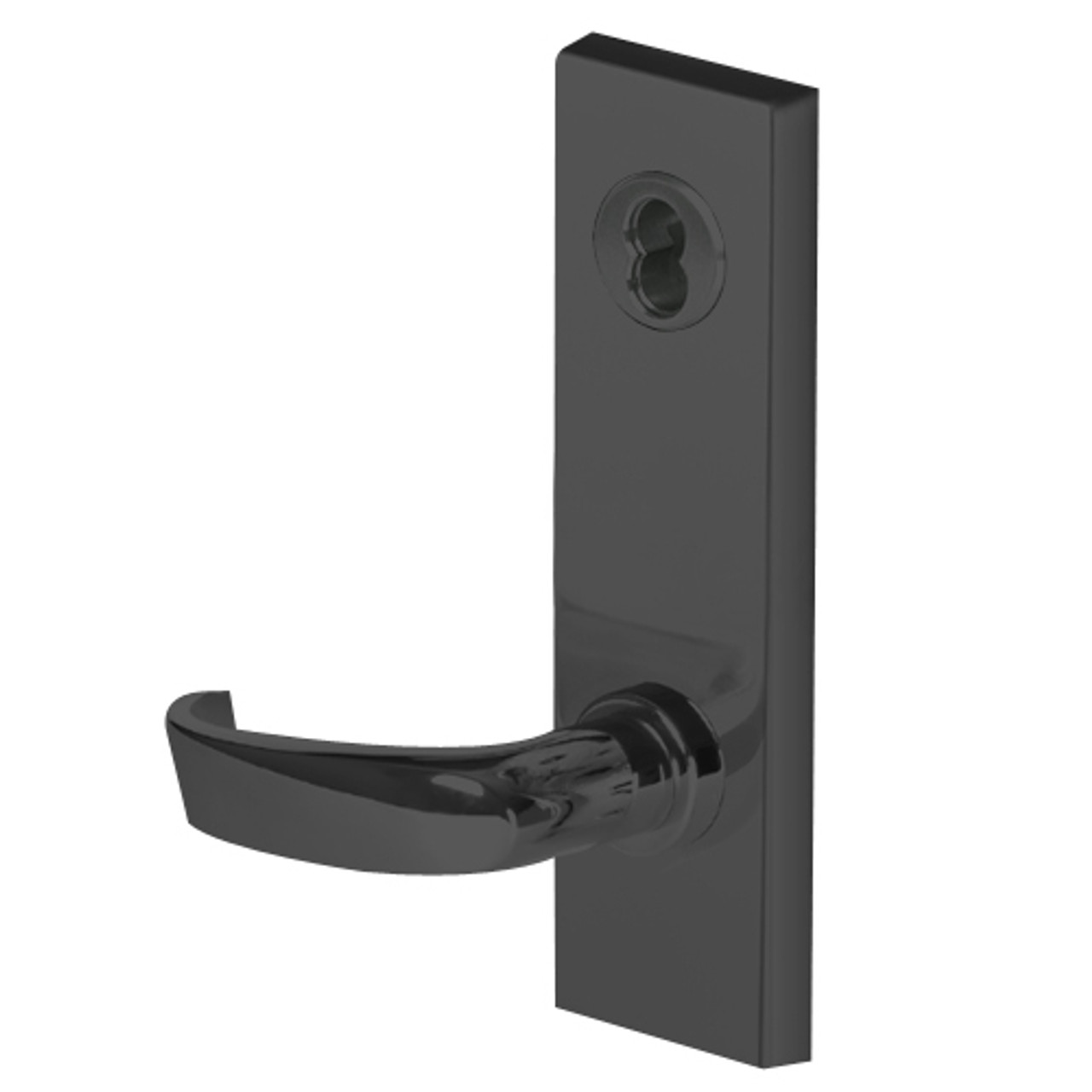 45H7TA14M622 Best 40H Series Dormitory with Deadbolt Heavy Duty Mortise Lever Lock with Curved with Return Style in Black