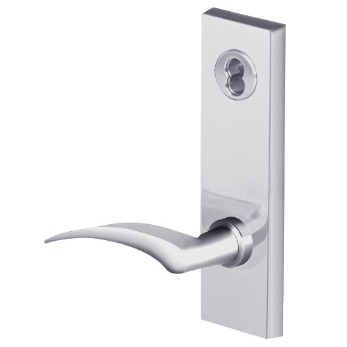 45H7TA17RM626 Best 40H Series Dormitory with Deadbolt Heavy Duty Mortise Lever Lock with Gull Wing RH in Satin Chrome