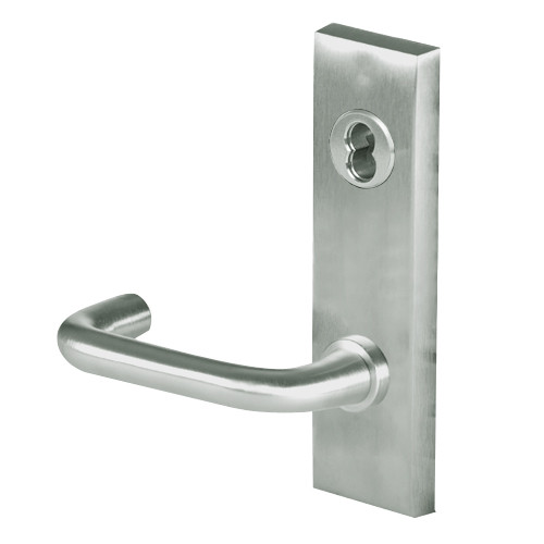 45H7RHB3M619 Best 40H Series Classroom Holdback Heavy Duty Mortise Lever Lock with Solid Tube Return Style in Satin Nickel