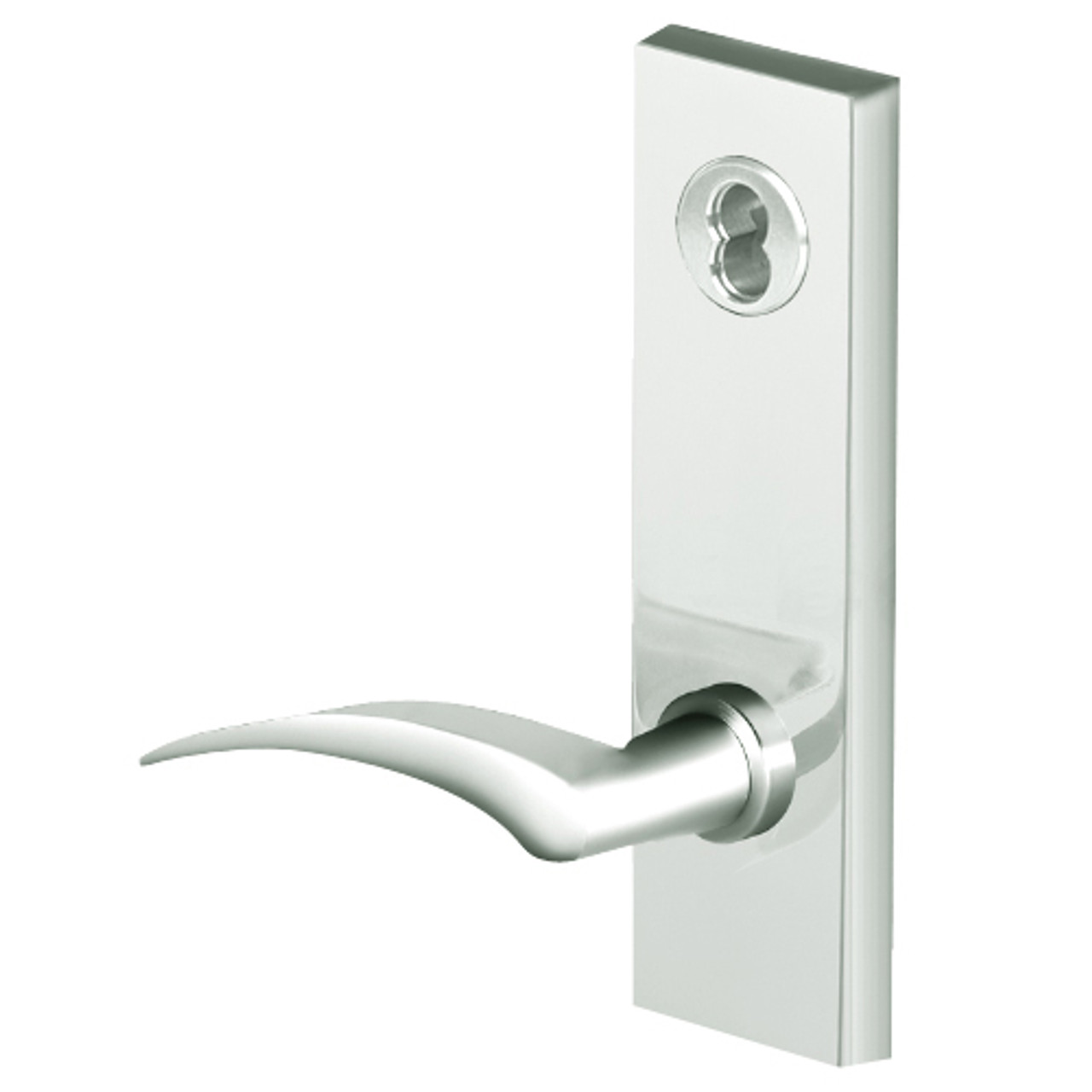 45H7H17LM618 Best 40H Series Hotel with Deadbolt Heavy Duty Mortise Lever Lock with Gull Wing LH in Bright Nickel
